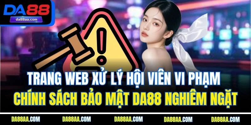 Trang web xử lý hội viên vi phạm chính sách bảo mật DA88 nghiêm ngặt